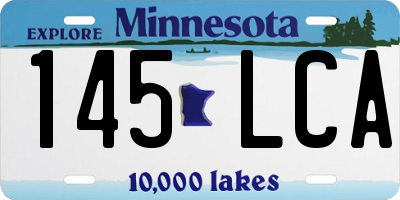MN license plate 145LCA