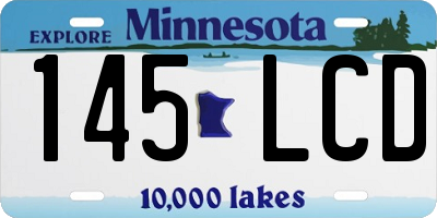 MN license plate 145LCD