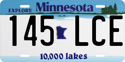 MN license plate 145LCE