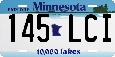 MN license plate 145LCI