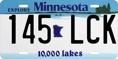 MN license plate 145LCK