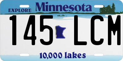 MN license plate 145LCM