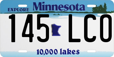 MN license plate 145LCO