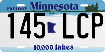 MN license plate 145LCP