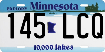 MN license plate 145LCQ