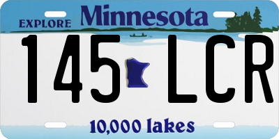 MN license plate 145LCR