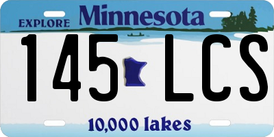 MN license plate 145LCS