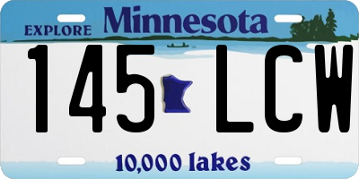 MN license plate 145LCW