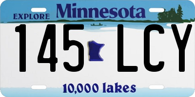 MN license plate 145LCY