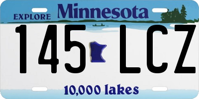 MN license plate 145LCZ