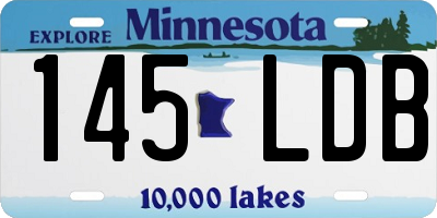 MN license plate 145LDB