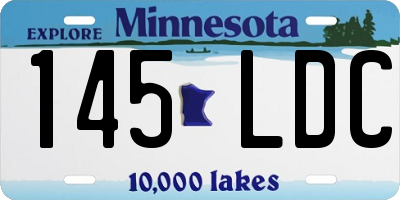 MN license plate 145LDC