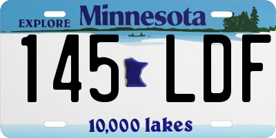 MN license plate 145LDF