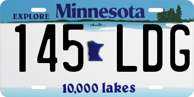 MN license plate 145LDG