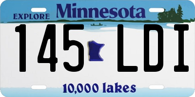 MN license plate 145LDI