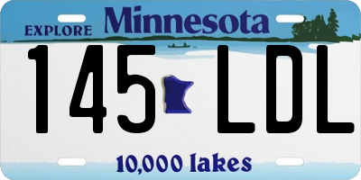 MN license plate 145LDL
