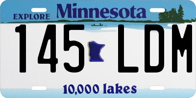 MN license plate 145LDM