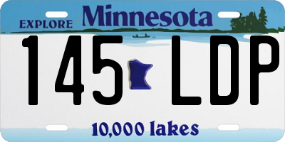 MN license plate 145LDP