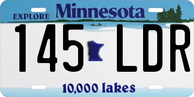 MN license plate 145LDR
