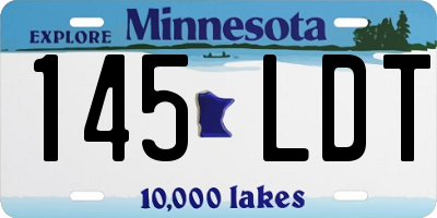 MN license plate 145LDT