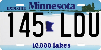 MN license plate 145LDU