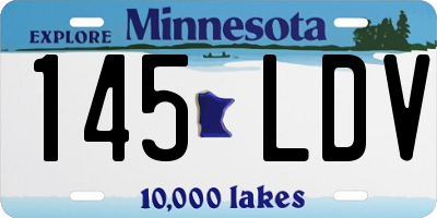 MN license plate 145LDV