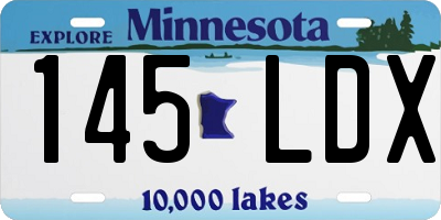 MN license plate 145LDX