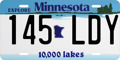 MN license plate 145LDY