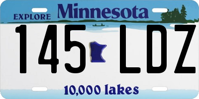 MN license plate 145LDZ