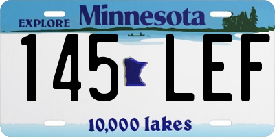 MN license plate 145LEF