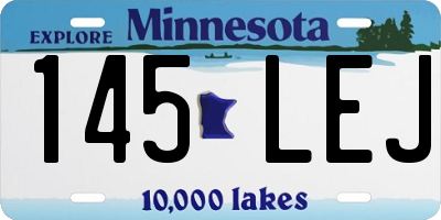 MN license plate 145LEJ