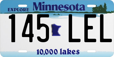 MN license plate 145LEL