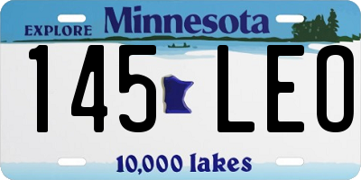 MN license plate 145LEO