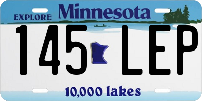 MN license plate 145LEP