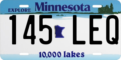 MN license plate 145LEQ