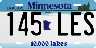 MN license plate 145LES