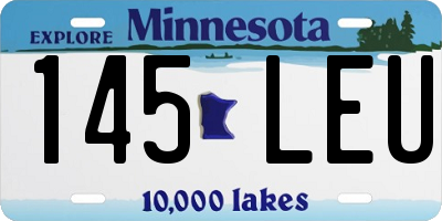 MN license plate 145LEU