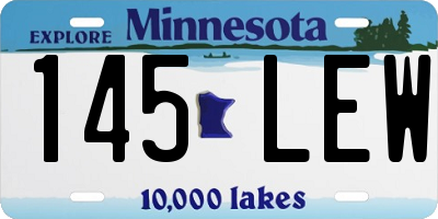 MN license plate 145LEW