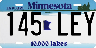 MN license plate 145LEY