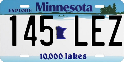 MN license plate 145LEZ