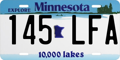 MN license plate 145LFA