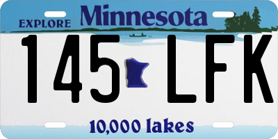 MN license plate 145LFK