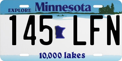 MN license plate 145LFN