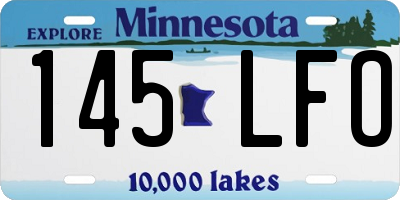 MN license plate 145LFO