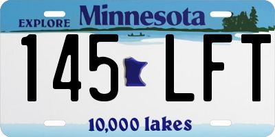 MN license plate 145LFT