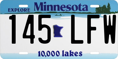 MN license plate 145LFW