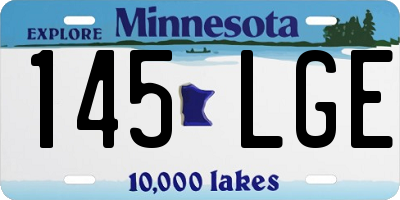 MN license plate 145LGE