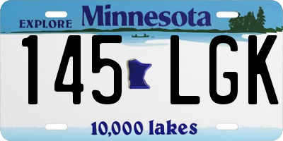 MN license plate 145LGK