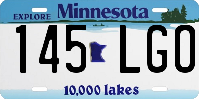 MN license plate 145LGO