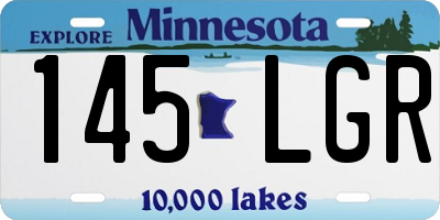 MN license plate 145LGR